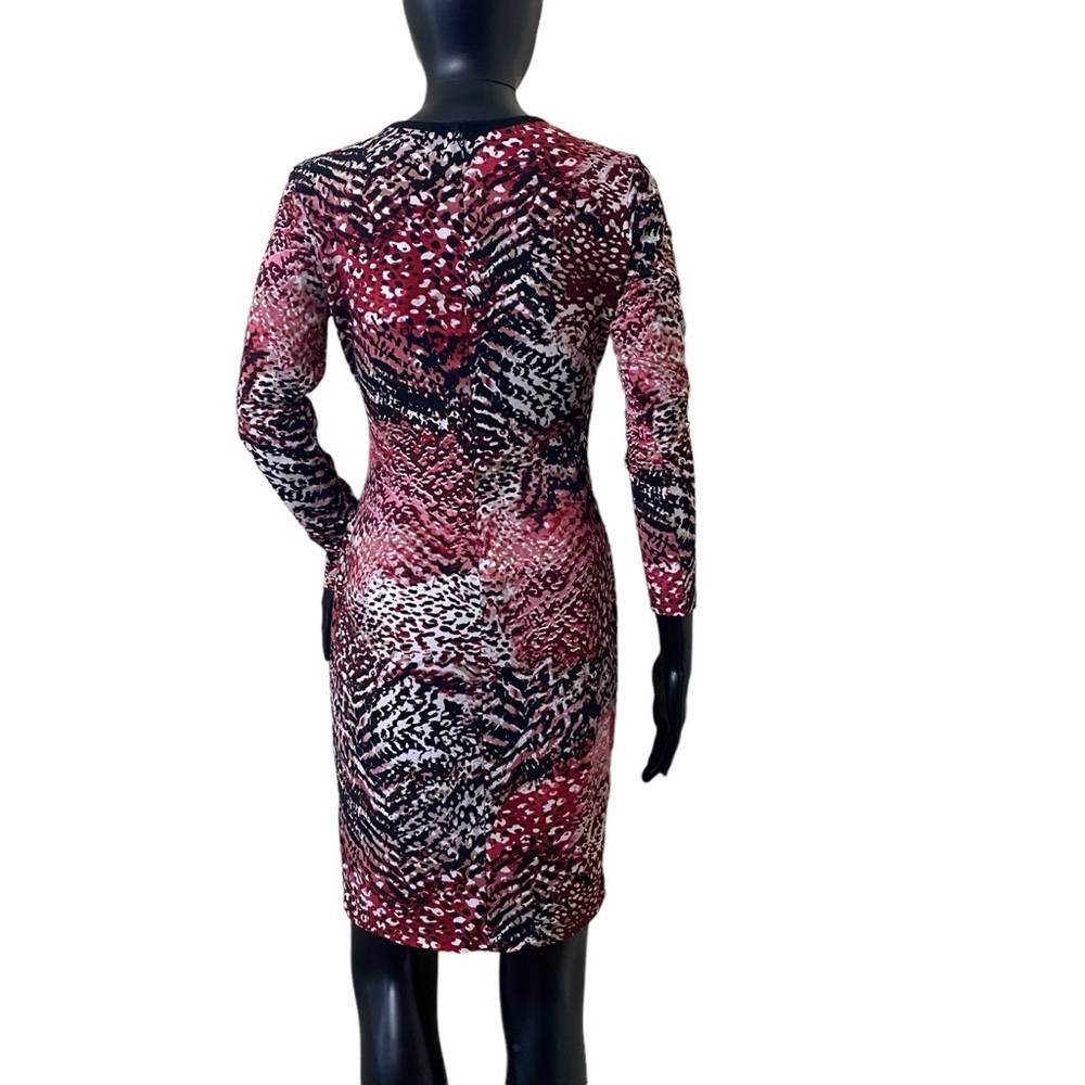 Calvin Klein Multi Colors Wrap Style Knee Hi Dress  Sz 2 - Picture 2 of 13